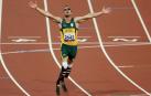 El atleta Oscar Pistorius, en la final de los 400 metros de los Juegos Paralímpicos de Londres 2012