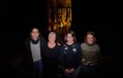Desde la izda., Minerva Martín, Miriam Mendive, Lucía Cordeu y Begoña Ballaz, en San Saturnino
