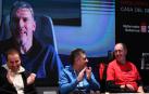 Jagoba Arrasate, Tomás Iriarte, organizador del torneo, y Alberto Armendáriz ‘Txapela’, afectado de ELA y gran seguidor rojillo