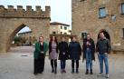 Representantes del Consorcio de Desarrollo de la Zona Media y Mancomunidad de Valdizarbe este martes en Obanos