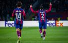 Joao Felix y Joao Cancelo frente al Porto