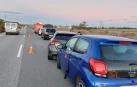Vehículos implicados en el accidente en cadena ocurrido este miércoles en Tudela