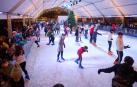 Fotos de la inauguración de la pista de patinaje sobre hielo de la plaza del Castillo