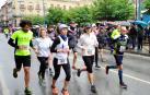 Un grupo de participantes en la última edición del Cross Peñas de Tafalla