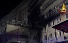 Rastro del incendio en la fachada del Hospital San Giovanni Evangelista