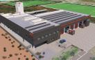 Recreación del nuevo parque comarcal de bomberos que va a comenzar a construirse en Tafalla en 2024 junto a la zona deportiva