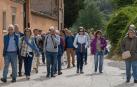 Un grupo de turistas recorre Estella en una de las visitas guiadas que ofrece Navark