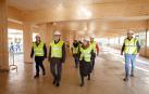 Gonzalo, Domínguez y Fanlo en la visita a las obras de la Facultad de Ciencias de la Salud.