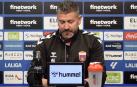 Fernando Estévez, técnico del Eldense, en una rueda de prensa