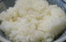 Imagen de un plato de arroz blanco.