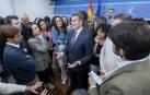 El líder del PP, Alberto Núñez Feijóo, ofrece una rueda de prensa, tras una reunión con el presidente del Gobierno, Pedro Sánchez, en el Congreso de los Diputados