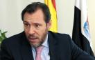 Óscar Puente durante la entrevista