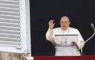 El Papa, durante el rezo del ángelus