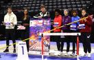 Presentación del Navarra Indoor Athletics este miércoles, 26 de diciembre, en el Pabellón Navarra Arena./