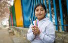 La alumna del colegio San Julián Heidi Gabriela Guzmán Suica