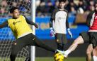 Vitor Roque y De Jong, en el entrenamiento del Barcelona este sábado