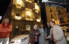 Ángela Pérez y María Perfecto Barcos, a la derecha, residen en Amma Oblatas y fueron dos de las personas que disfrutaron del paseo en taxi.