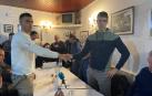 Iker Vicente y Julen Alberdi, esta tarde en Tolosa.