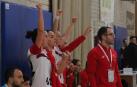 El banquillo del equipo cadete femenino, durante el partido
