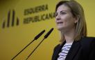 Raquel Sans (ERC), este lunes en su comparecencia ante los medios