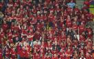 Fotos de los aficionados de Osasuna en la Supercopa de España en Riad. /