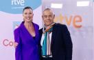 Anne Igartiburu y Jordi González, este lunes en la presentación de 'D Corazón'