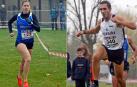 Elisa González, atleta del Ardoi, campeona femenina de la Copa; e Imanol Kañamares (Hiru Herri), campeón de la I Copa Navarcros