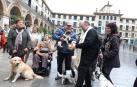 Vídeo de las tradicionales tres vueltas a la Cruz por San Antón con los animales en la plaza de los Fueros de Tudela