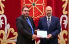 El presidente del Parlamento de Navarra, Unai Hualde, junto al consejero de Economía y Hacienda, José Luis Arasti Pérez, este viernes