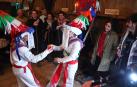 La ‘Sagardantza’ (Baile de la manzana), interpretada este viernes delante de las ‘kupelas’ en la apertura oficial de la temporada de sidrería