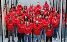 Parte de los organizadores del Congreso Bienal de la Real Sociedad Matemática Española (RSME) posan en la UPNA