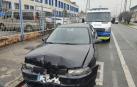 Estado en el que quedó uno de los vehículos accidentados en Pamplona durante el fin de semana