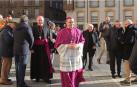 El nuevo obispo de Palencia, el navarro Mikel Garciandia Goñi, en la Catedral de Palencia