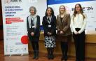 María José Asiáin Ollo, directora del Departamento de Estadística, Informática y Matemáticas de la UPNA; Eva Gallardo Gutiérrez, presidenta de la Real Sociedad Matemática Españoa; Patricia Fanlo Mateo, consejera de Universidad del Gobierno de Navarra; y María Jesús Campión Arrastia, presidenta del Comité Organizador del Congreso.