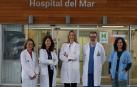 Los investigadores que han participado en el estudio para validar un test de biopsia líquida en sangre para detectar el cáncer de colon: Beatriz Bellosillo, Joana Vidal, Xavier Bessa y Andrea Burón