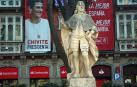 Escultura dedicada a García Ramírez el Restaurador, que reinó Navarra en el siglo XII