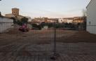 Obras del aparcamiento provisional en la calle Enrique de Labrit
