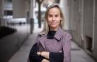 Cristina Oñoro, fotografiada ayer en Pamplona, antes de participar en el ciclo organizado por el Ateneo y la Biblioteca de Navarra