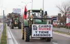 Tractores entrando en Tudela.