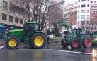 Vídeo con la entrada de los tractores a Pamplona este miércoles