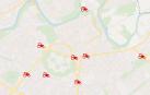 Plano de los tractores en Pamplona