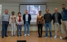 Representantes de los colegios Mater Dei y el Puy, del Ayuntamiento de Ayegui y de las hermanas María Salus Infirmorum en la presentación de la marcha solidaria