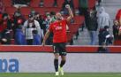 Muriqi celebra su gol frente al Rayo Vallecano.