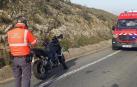 La motocicleta en la que viajaba el herido