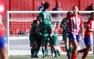 Las jugadoras de Osasuna Femenino celebran uno de los goles frente al Atleti ‘B’