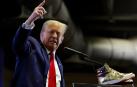 Trump, durante la presentación de sus zapatillas