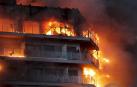 Incendio en un edificio en Valencia. |