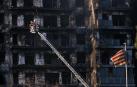 Foto del espectacular incendio en un edificio en Valencia.