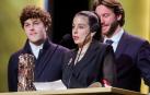 Gala Hernández, en el momento de su discurso de agradecimiento del premio