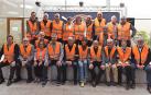 Integrantes del grupo de voluntariado urbano de la Asociación de Jubilados San Sebastián de Tafalla en la presentación de la memoria./